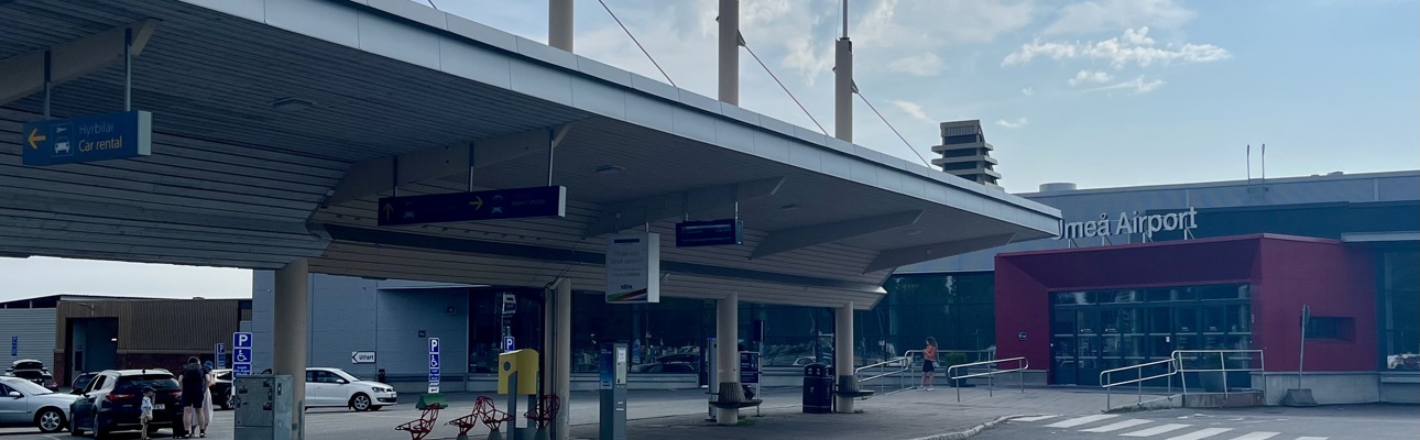 Bus stop st Umeå Airport